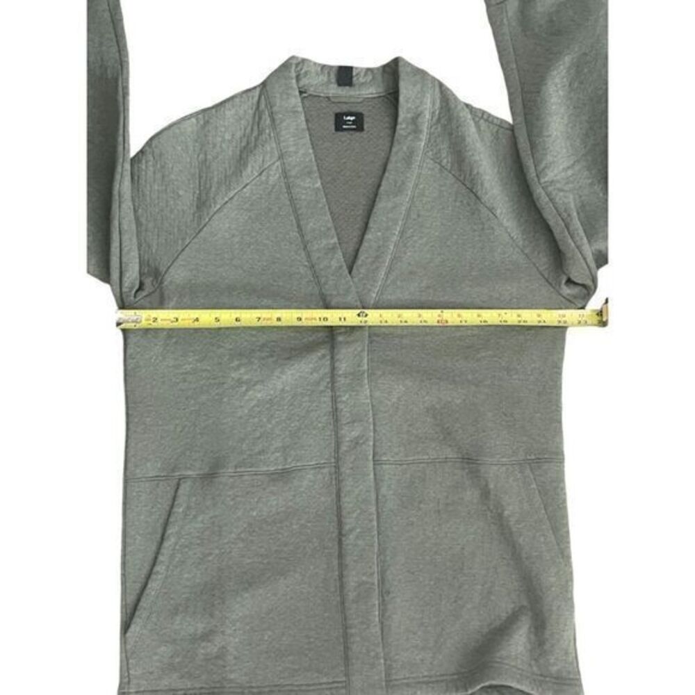 Lunya Lahgo Restore Double Faced Cardigan Sweatshirt Pima Cotton Large Green‎ - Picture 9 of 10